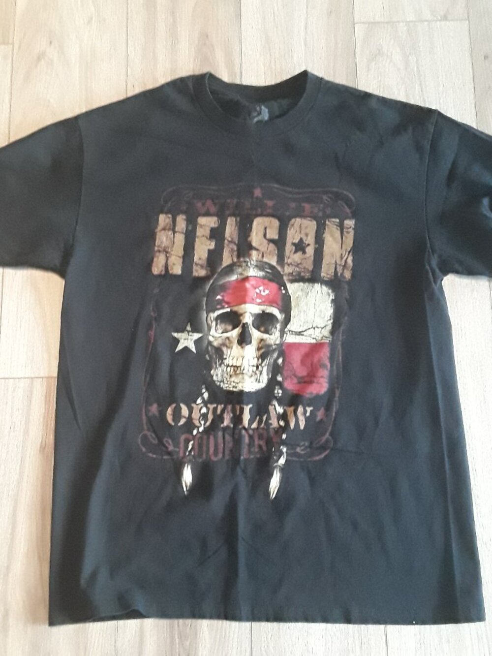 Vintage Willie Nelson Skull Zion Rootswear Shirt Outlaw Country MEDIUM